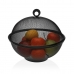Fruit Bowl Versa Black With lid Metal Steel (28 x 28 x 28 cm)