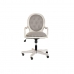 Chaise de Bureau DKD Home Decor Blanc Gris clair 52 x 50 x 88 cm