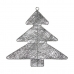 Božični okrasek Srebrna Vianočný stromček 36,7 x 0,2 x 37,5 cm Kovina Plastika