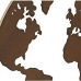 Декоративна фигурка DKD Home Decor Карта на Света Черен Мед Бял 40 x 1 x 40 cm (3 Части)
