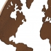 Figură Decorativă DKD Home Decor Harta Lumii Negru Cupru Alb 40 x 1 x 40 cm (3 Piese)