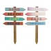 Decoratieve figuren DKD Home Decor Bruin Multicolour Strand Signalen Mediterrane 54,5 x 2,5 x 90 cm (2 Stuks)