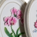 Dekoratív Figura DKD Home Decor Fehér Rózsaszín цветя 17 x 2,5 x 21,6 cm (2 egység)