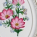 Decoratieve figuren DKD Home Decor Wit Roze Blommor 17 x 2,5 x 21,6 cm (2 Stuks)