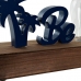 Figură Decorativă DKD Home Decor Beach LED Verde Bleumarin Mediterană 34 x 8 x 16 cm (2 Unități)