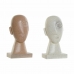 Figurine Décorative DKD Home Decor Beige Terre cuite Visage 14,5 x 10,5 x 27,5 cm (2 Unités)