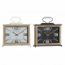 Reloj de Mesa DKD Home Decor 28 x 8 x 29,5 cm Negro Metal Blanco Tradicional Madera MDF (2 Unidades)