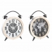 Stolní hodiny DKD Home Decor 41 x 6,5 x 52,5 cm Geam Natural Negru Alb Fier Vintage Lemn MDF (2 Unități)