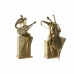Dekorativ Figur DKD Home Decor 31 x 18 x 45 cm Gyllen Musiker (2 enheter)