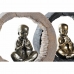 Figura Decorativa DKD Home Decor Preto Dourado Monge Oriental 20,8 x 6,5 x 18,5 cm (2 Unidades)