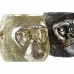 Ukrasna figura DKD Home Decor 20 x 24,5 x 18,5 cm Srebrna zlatan Kolonijalni Gorila (2 kom.)