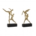 Decorative Figure DKD Home Decor 21 x 5,5 x 25,5 cm Black Golden Gymnast (2 Units)