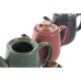 чайник DKD Home Decor Естествен Розов каучук Бял Зелен Тъмно сив Каменинов