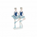 Prydnadsfigur DKD Home Decor Blå Romantisk Balettdansare 14 x 7,5 x 21,5 cm