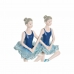 Prydnadsfigur DKD Home Decor Blå Romantisk Balettdansare 14 x 7,5 x 21,5 cm