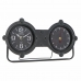 Настольные часы DKD Home Decor 38 x 7 x 20 cm Стеклянный Чёрный Позолоченный Железо Vintage