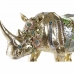 Dekorativní postava DKD Home Decor Zlatá Pryskyřice Vícebarevný Nosorožec (55 x 17,5 x 25 cm)
