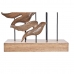 Decoração DKD Home Decor Alumínio Acácia Pássaros (27 x 9,5 x 33 cm)