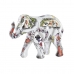 Decorative Figure DKD Home Decor White Multicolour Elephant Colonial 11 x 5 x 9 cm