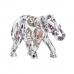 Figura Decorativa DKD Home Decor 23 x 9 x 17 cm Elefante Branco Multicolor Colonial