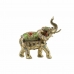Figura Decorativa DKD Home Decor 24 x 12 x 23,5 cm Elefante Dourado Moderno