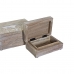 Súprava dekoračných krabičiek DKD Home Decor Slon Biela Mangové drevo 18 x 13 x 8 cm (2 kusov)