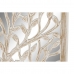 Dekoracja ścienna DKD Home Decor Lustro Drzewo Biały Drewno MDF (45 x 2,5 x 65 cm)