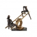 Dekorativ figur DKD Home Decor Sort Gylden Metal Harpiks Personer Moderne (27 x 9 x 27,5 cm)