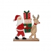 Dekoratīvās figūriņas Ziemassvētku vecītis Ziemeļbrieži 5 x 26 x 22 cm Sarkans Koks Brūns Zaļš