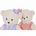 Teddy Bear DKD Home Decor Dress 42 x 20 x 50 cm Beige Pink Lilac Children's Bear (2 Units)
