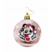 Коледна топка Minnie Mouse Lucky 10 броя Розов Пластмаса (Ø 6 cm)