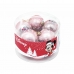 Karácsonyi dísz Minnie Mouse Lucky 10 egység Rózsaszín Műanyag (Ø 6 cm)