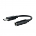 USB C uz Jack 3.5 mm Adapteris NANOCABLE 10.24.1205 Melns