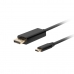 USB C DisplayPort Adapter Lanberg CA-CMDP-10CU-0018-BK Fekete 1,8 m