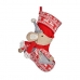 Christmas Stocking Mouse 31 x 5 x 48 cm Red Grey White Cream
