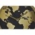 Tafelklok DKD Home Decor 22 x 12 x 31 cm Cristal Dourado Metal Vintage Mapa do Mundo