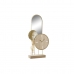 Orologio da Tavolo DKD Home Decor 26 x 8 x 53 cm Specchio Naturale Dorato Metallo Legno MDF