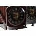 настолен часовник DKD Home Decor Burgundi Fényképezőgép 19 x 15 x 20 cm Piros Sötét szürke Vas Vintage (2 egység)