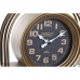 Stolné hodiny DKD Home Decor 25 x 8 x 31 cm Sklo Čierna Zlatá Železo Tradičný