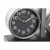 Table clock DKD Home Decor 23 x 8 x 15 cm Silver Black Iron (2 Units)
