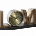 Galda pulkstenis DKD Home Decor Love Bakar 39 x 8 x 15 cm Srebrna Željezo Loft (2 kom.)