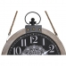 настолен часовник DKD Home Decor 40 x 6,5 x 46 cm Fekete Fehér Vas Mandala Fa MDF (2 egység)