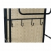 Paltų kabykla DKD Home Decor Veidrodis Juoda Medžio Metalinis Rotangas (48 x 20.5 x 150 cm)