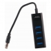 4-Port USB Hub 3.0 ELBE HUB401 Sort