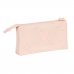 Tredobbelt bæretaske Minnie Mouse Baby Pink (22 x 12 x 3 cm)