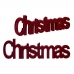Декоративна фигурка Christmas 11 x 2,5 x 36,5 cm Червен Дървен