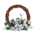 Advent wreathe 30,48 cm Silver Wood Brown Green Plastic