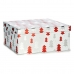 Set de boîtes décoratives Sapin de Noël Noël Rouge Argenté Blanc Carton