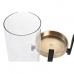 Candleholder DKD Home Decor 15 x 15 x 28 cm Champagne Crystal Silver Black Aluminium (2 Units) (2 unidades)