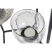 Candleholder DKD Home Decor Crystal Black Transparent 18 x 18 x 76 cm Iron